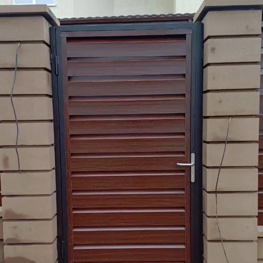 Фото 2 Забор жалюзи ХайТек Бордовый Венге Steelart двусторонний