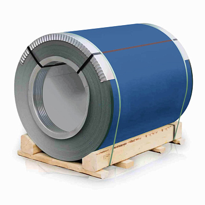 Рулон стали полиэстер RAL5005 Синий Сигнал 0.45х1250мм закрытый Рулон стали полиэстер RAL5005 Синий Сигнал 0.45х1250мм закрытый