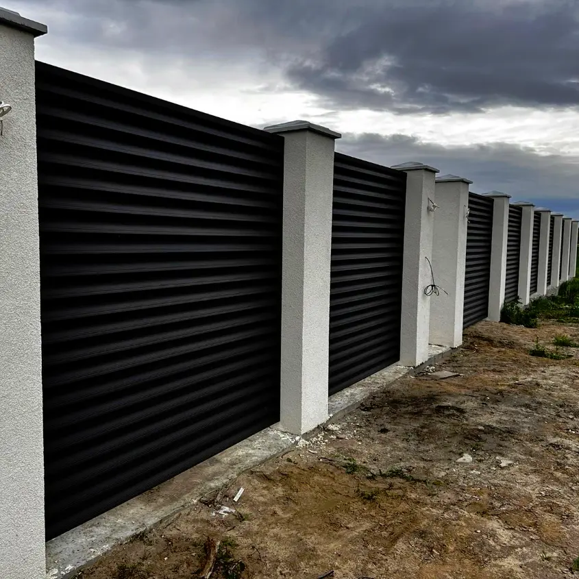 Фото 3 забор Еврожалюзи RAL8019 МАТТЕ Темный Шоколад двусторонний