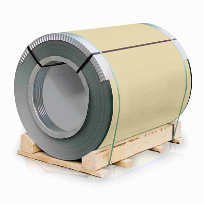 Рулон стали полиэстер RAL1014 Бежевый 0.45х1250мм закрытый Рулон стали полиэстер RAL1014 Бежевый 0.45х1250мм закрытый