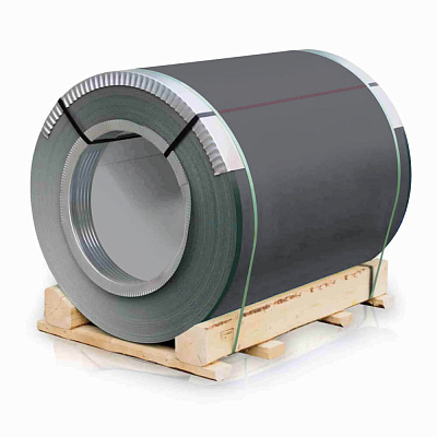 Рулон стали полиэстер RAL7024 Серый Графит 0.45х1250мм закрытый Рулон стали полиэстер RAL7024 Серый Графит 0.45х1250мм закрытый