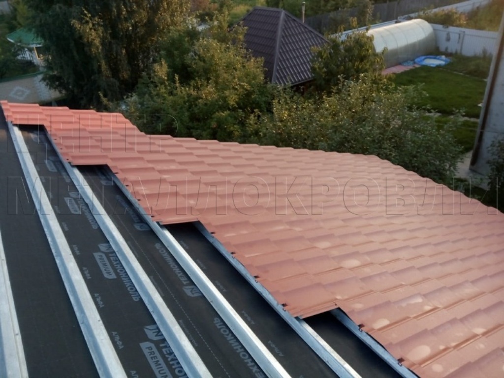 Металлочерепица Геркулес 8004 терракотовый Стальной Бархат от Центра Металлокровли в Кокшетау