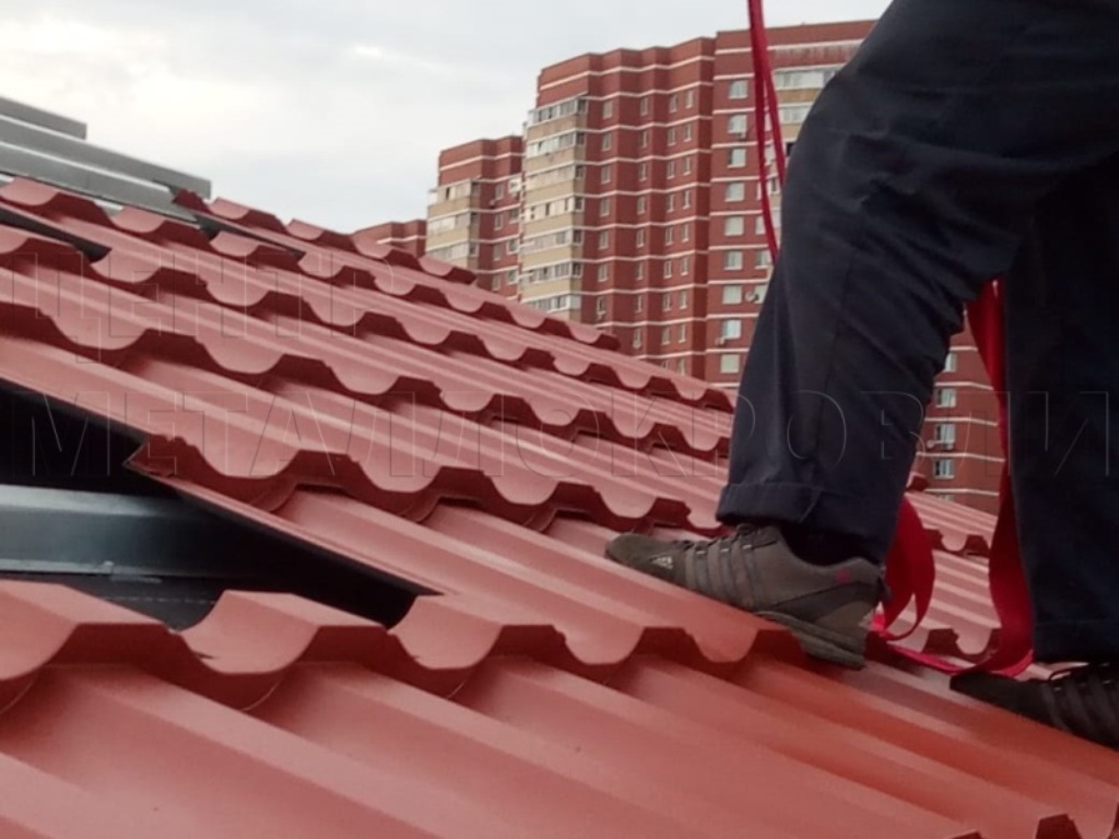 Металлочерепица Геркулес 8004 терракотовый Стальной Бархат от Центра Металлокровли в Кокшетау