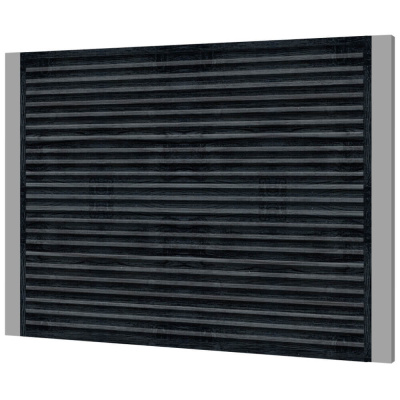 Забор жалюзи ЭКО-Z Черное Дерево 3D Принтек двусторонний на металлических столбах