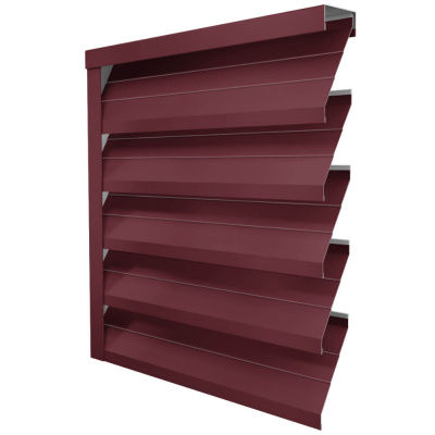 Ламель ЭКО-Z-US усиленная RAL3005 Красное Вино полиэстер односторонний